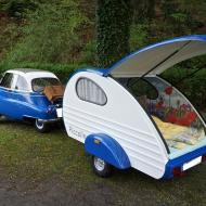 OCRE Saisoneröffnung 2016: BMW Isetta mit kleinen Wohnwagen ... beim Oldtimertreff im Neanderthal
